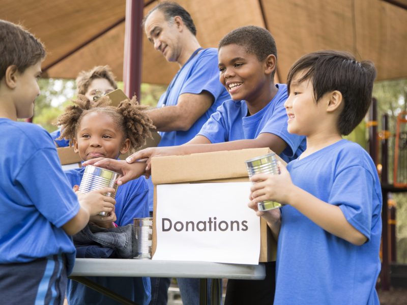 Volunteers working together for community impact