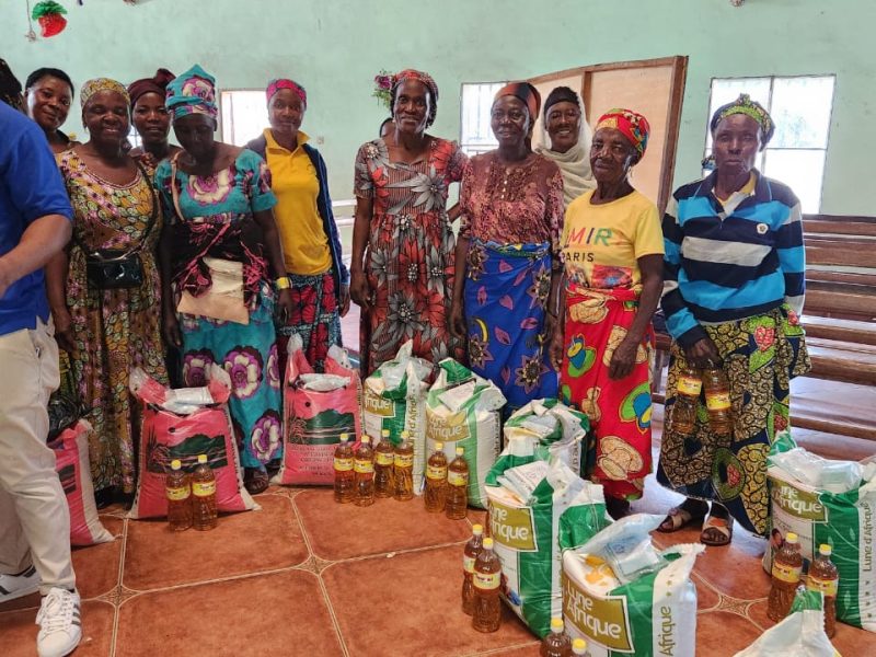 Monthly food distribution to widows and vulnerable families